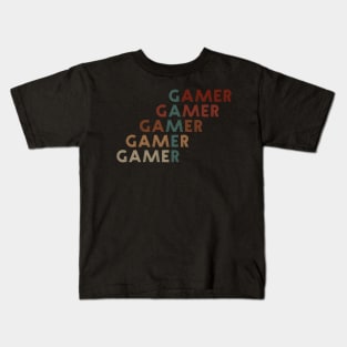 Gamer Retro Video Game Lovers Vintage Gaming Gamers Gifts Kids T-Shirt